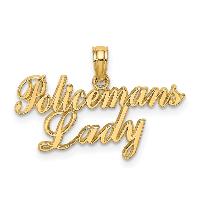Million Charms 14K Yellow Gold Themed Policeman'S Lady Charm