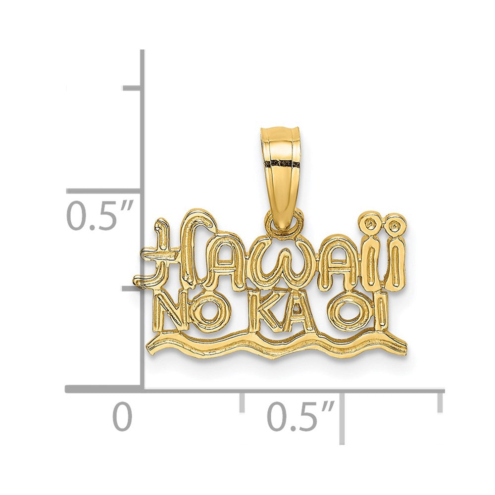 Million Charms 14K Yellow Gold Themed Hawaii No Kaoi Charm