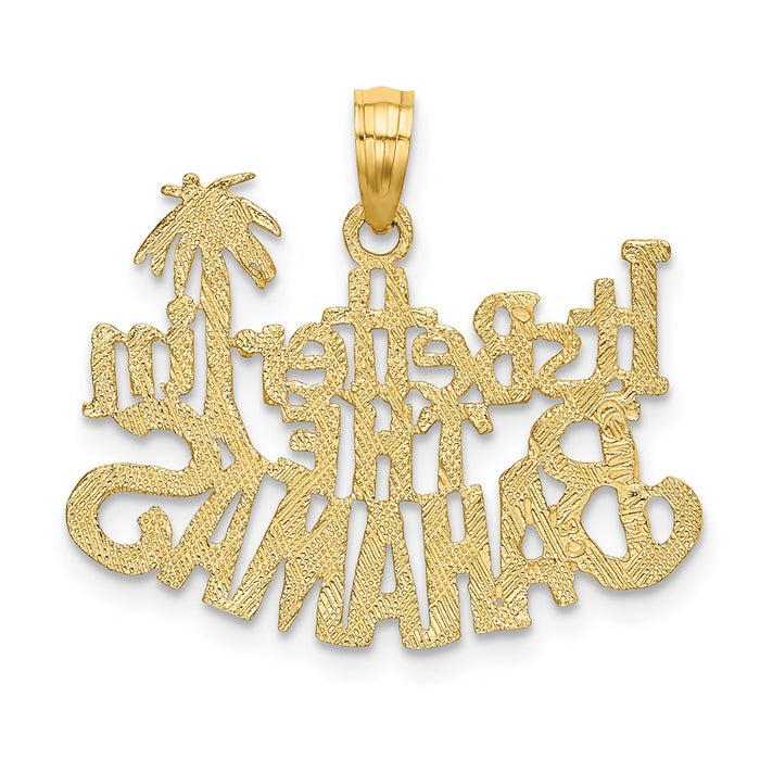 Million Charms 14K Yellow Gold Themed It'S Better In The Bahamas Charm