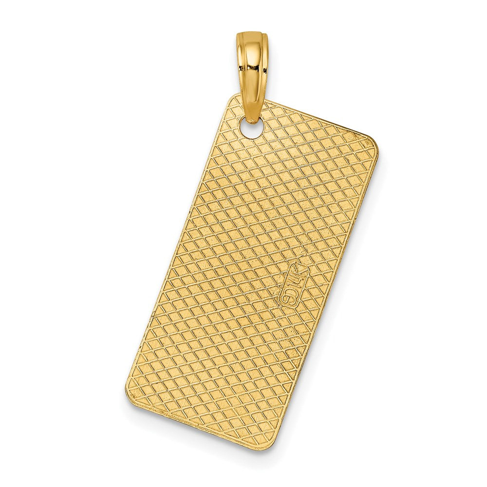 Million Charms 14K Yellow Gold Themed Florida Sarasota License Plate Charm