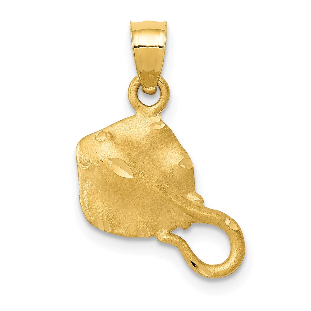 Million Charms 14K Yellow Gold Themed Stingray Pendant