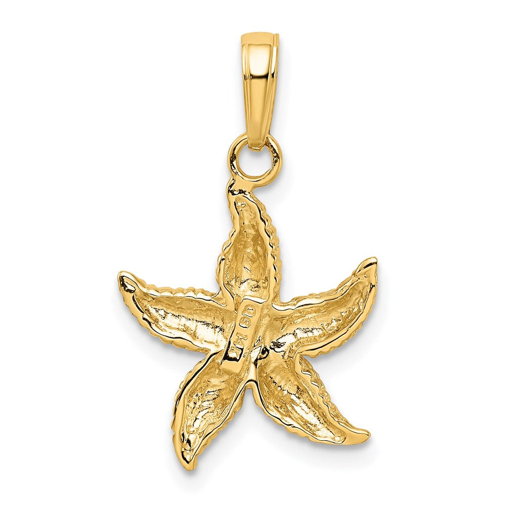 Million Charms 14K Yellow Gold Themed Nautical Starfish Pendant