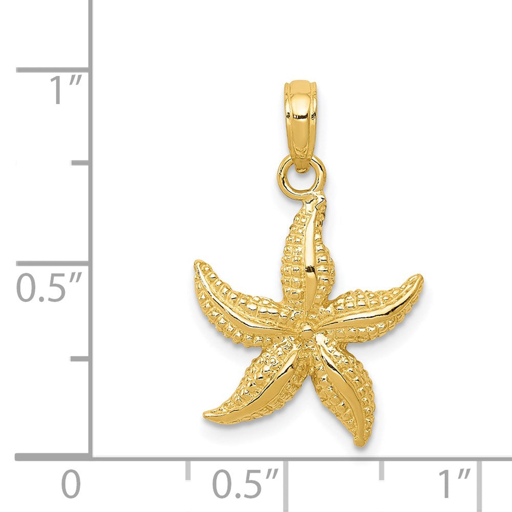 Million Charms 14K Yellow Gold Themed Nautical Starfish Pendant