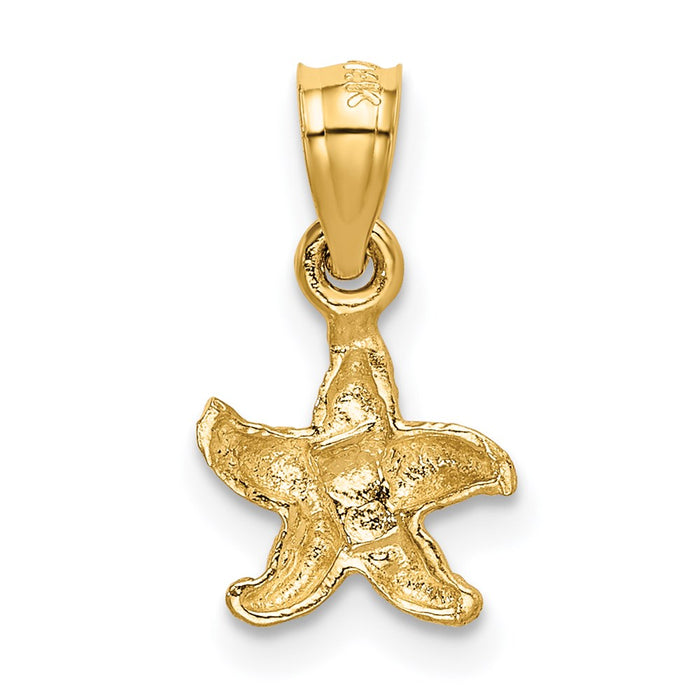 Million Charms 14K Yellow Gold Themed Nautical Starfish Pendant