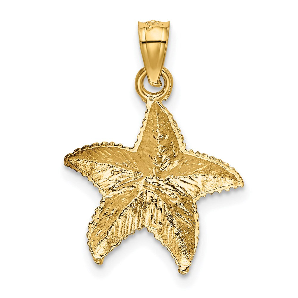 Million Charms 14K Yellow Gold Themed Nautical Starfish Pendant