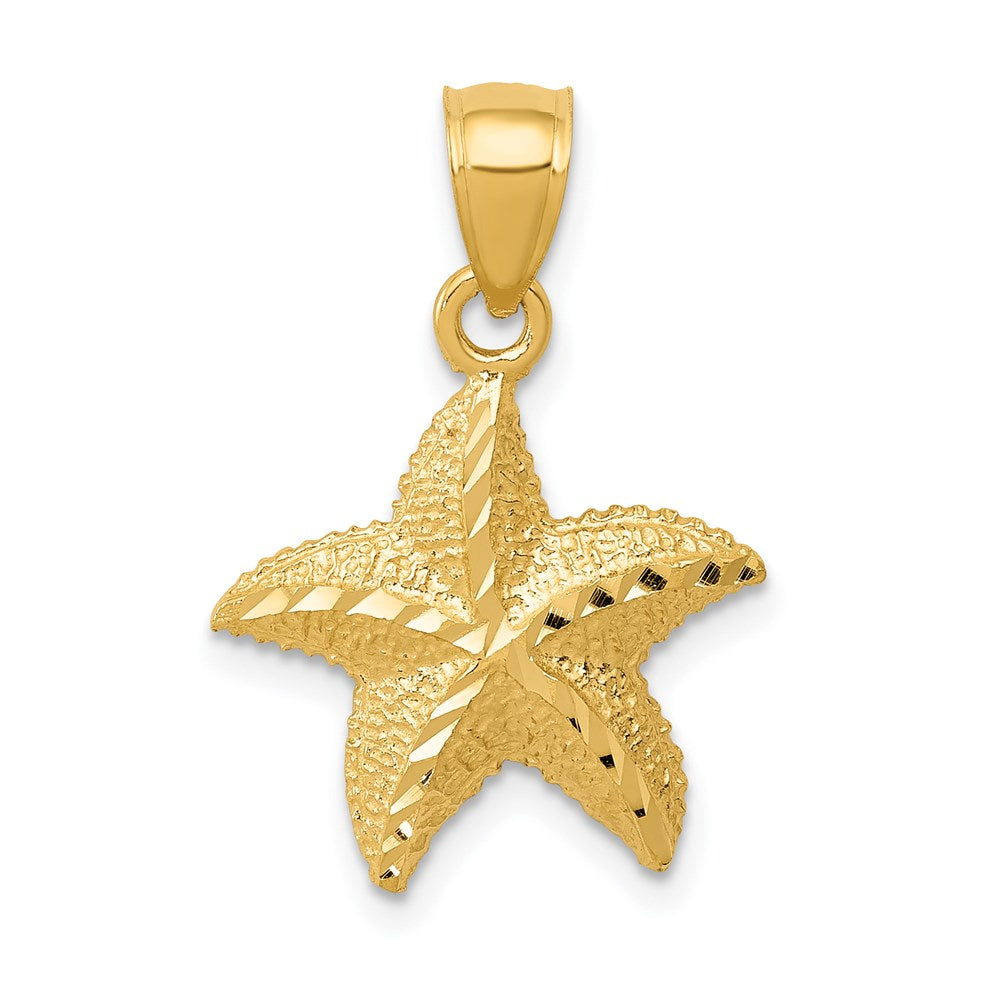 Million Charms 14K Yellow Gold Themed Nautical Starfish Pendant