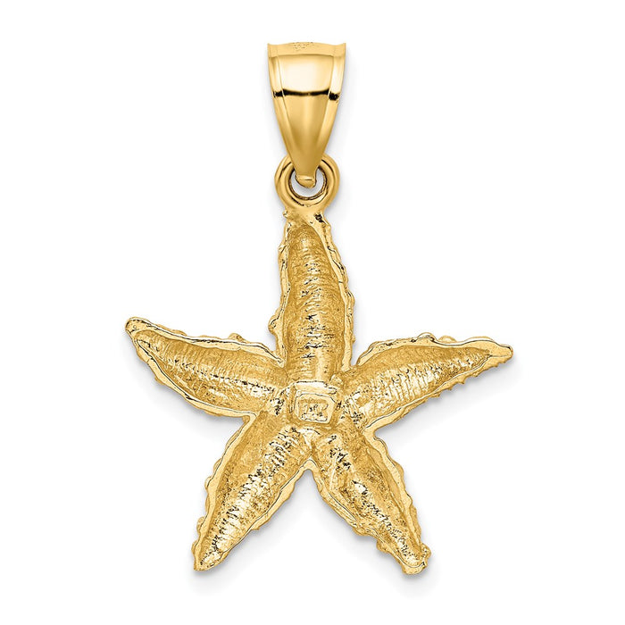 Million Charms 14K Yellow Gold Themed Nautical Starfish Pendant