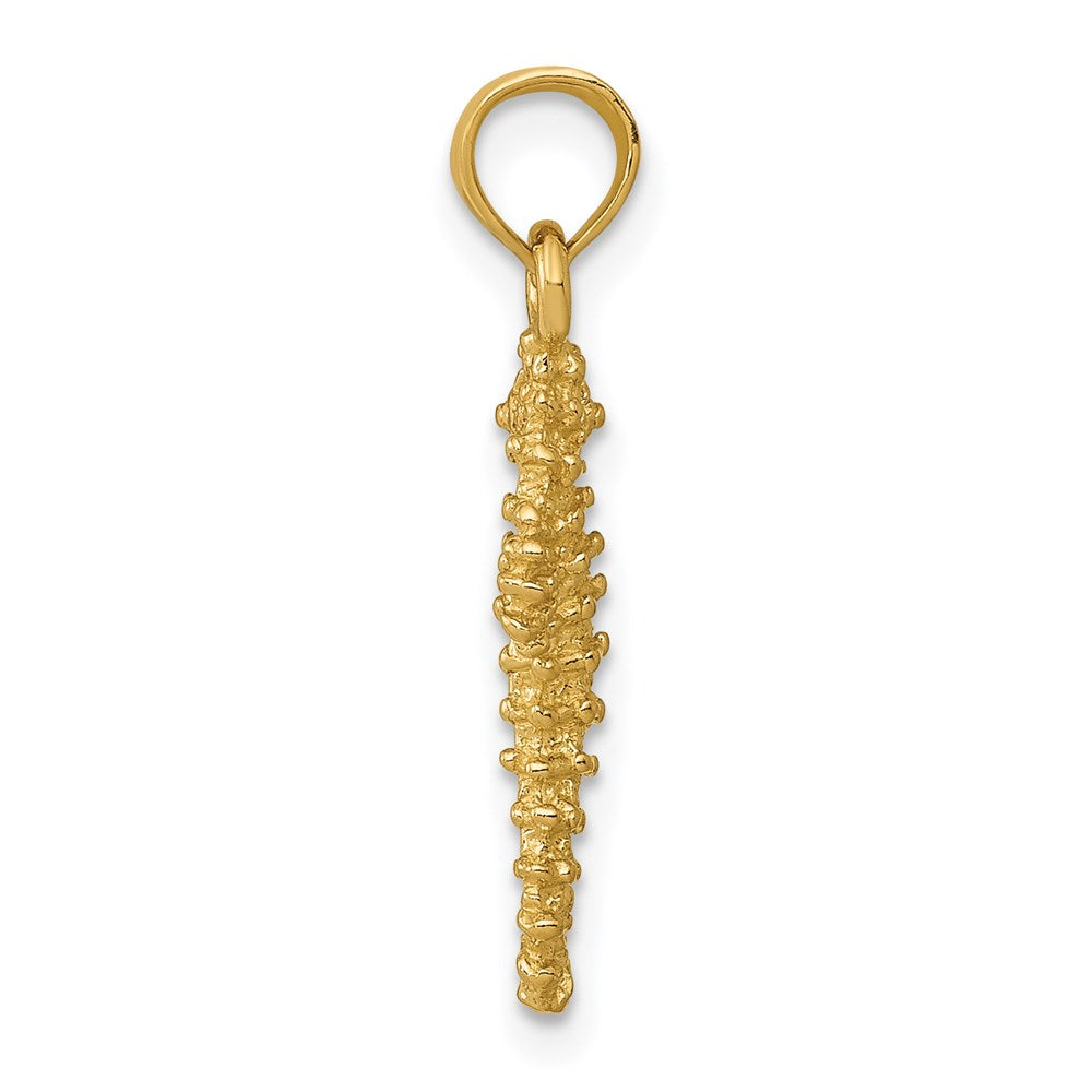 Million Charms 14K Yellow Gold Themed Nautical Seahorse Pendant