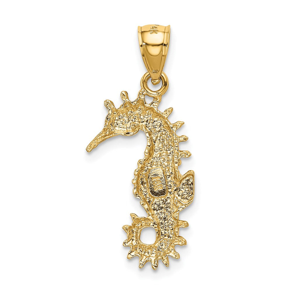 Million Charms 14K Yellow Gold Themed Nautical Seahorse Pendant