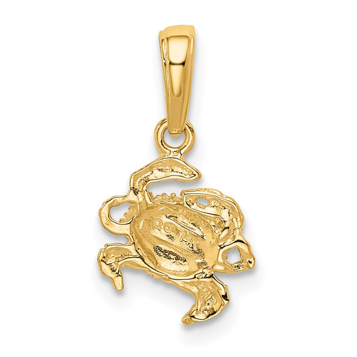 Million Charms 14K Yellow Gold Themed Crab Pendant