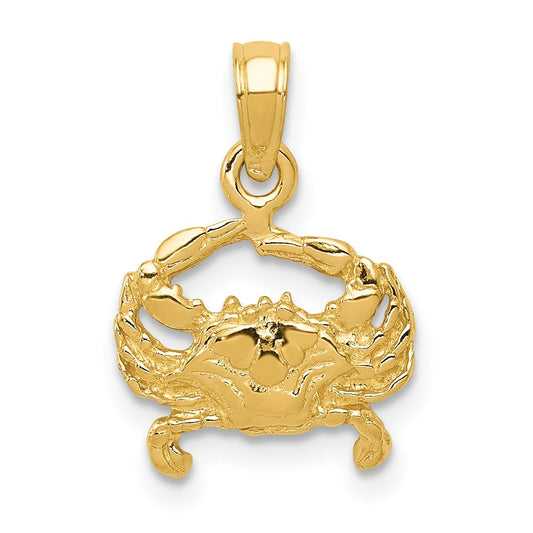 Million Charms 14K Yellow Gold Themed Crab Pendant