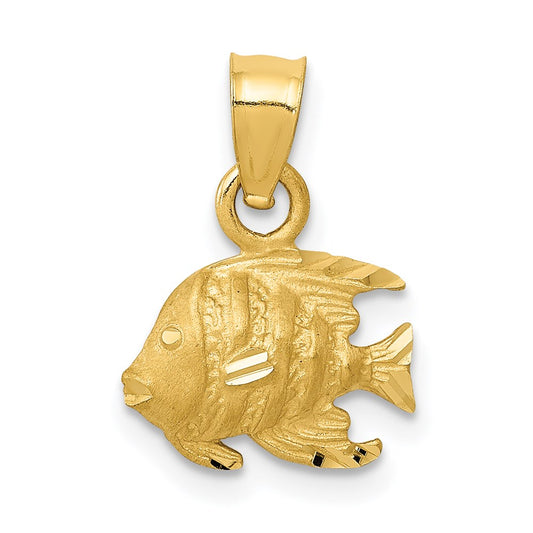 Million Charms 14K Yellow Gold Themed Fish Pendant