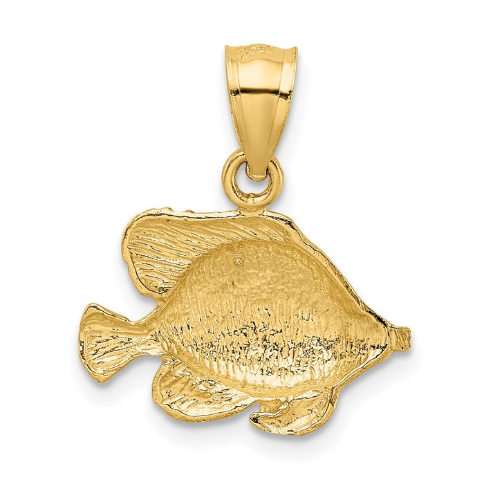 Million Charms 14K Yellow Gold Themed Tropical Fish Pendant