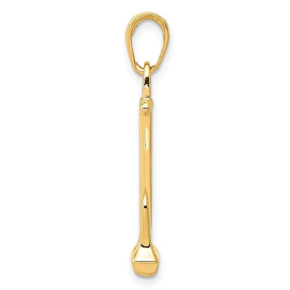 Million Charms 14K Yellow Gold Themed Navy Nautical Anchor Pendant
