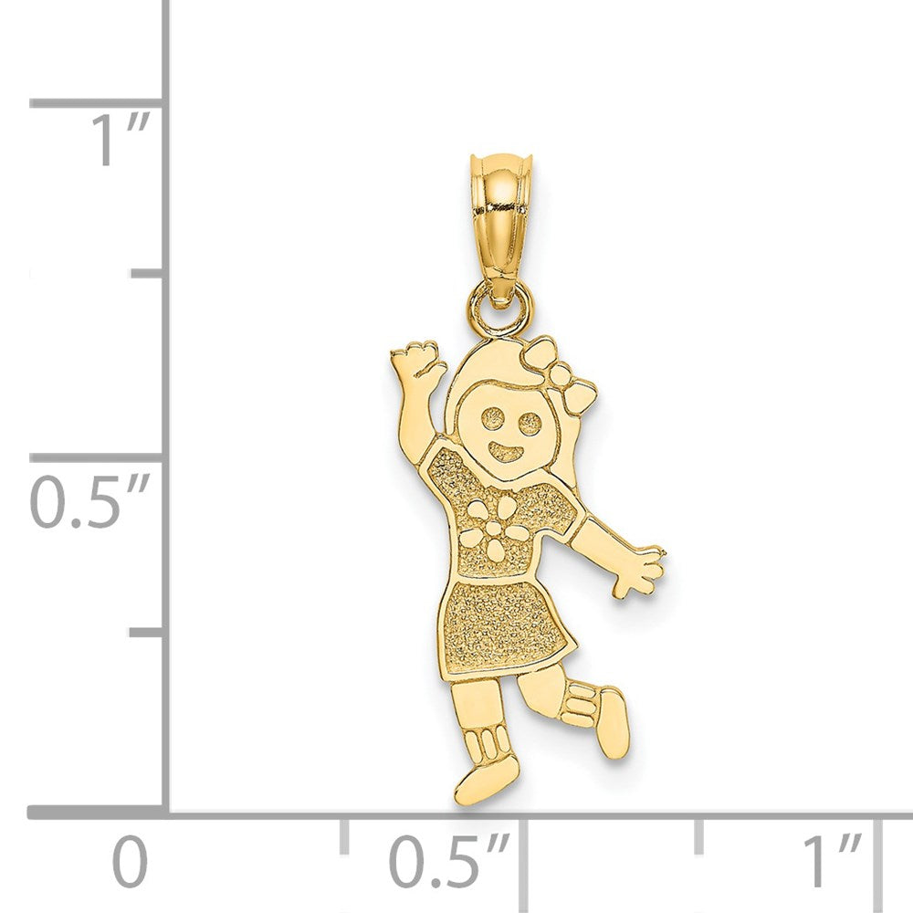 Million Charms 14K Yellow Gold Themed Girl Charm