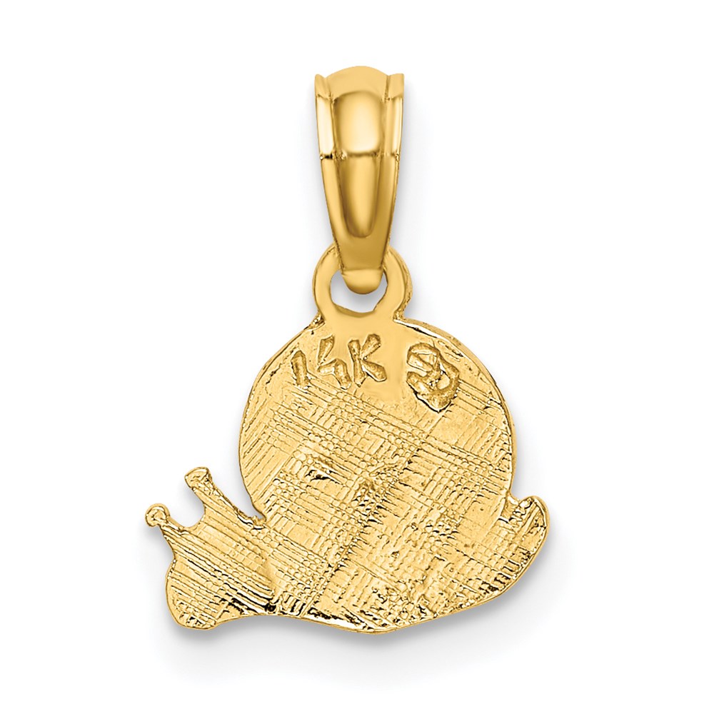 Million Charms 14K Yellow Gold Themed Textured Mini Snail Charm
