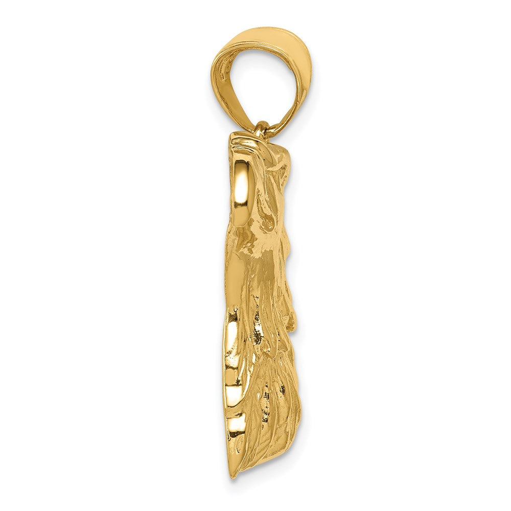 Million Charms 14K Yellow Gold Themed Eagle Head Pendant