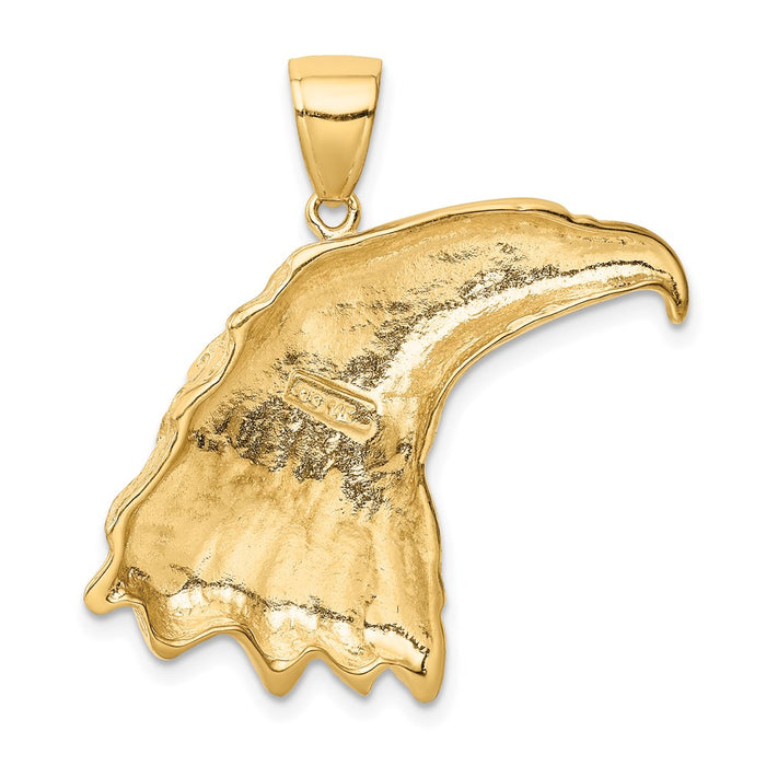 Million Charms 14K Yellow Gold Themed Eagle Head Pendant