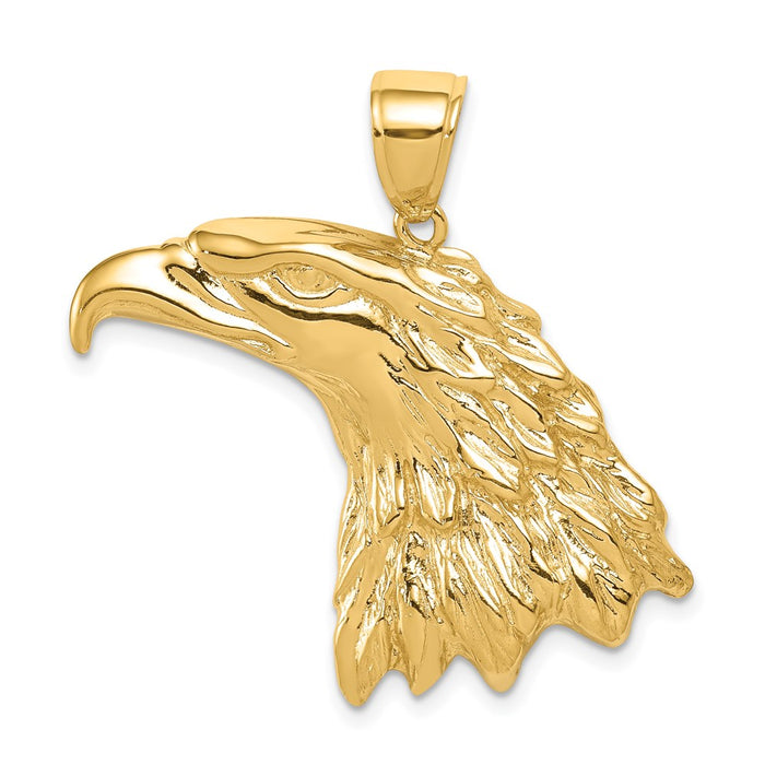 Million Charms 14K Yellow Gold Themed Eagle Head Pendant
