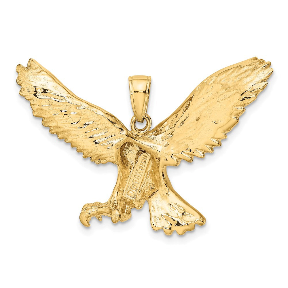 Million Charms 14K Yellow Gold Themed Eagle Pendant