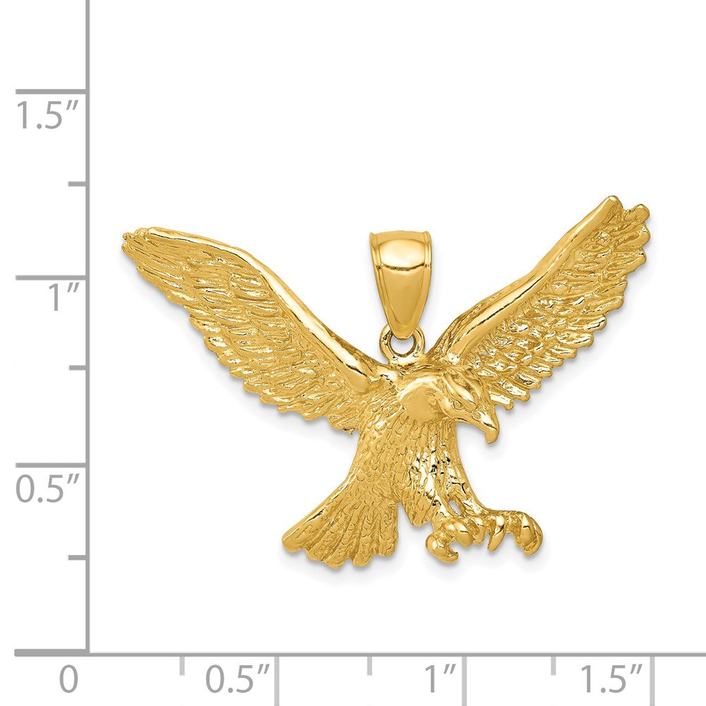Million Charms 14K Yellow Gold Themed Eagle Pendant