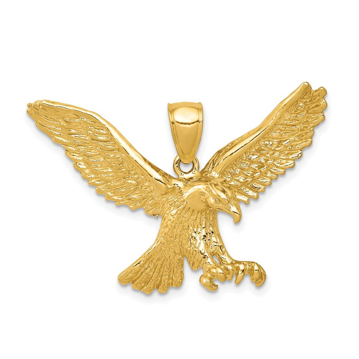 Million Charms 14K Yellow Gold Themed Eagle Pendant