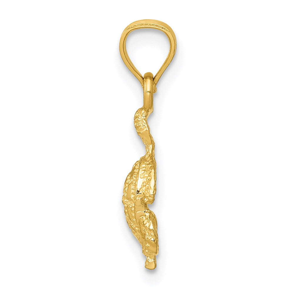Million Charms 14K Yellow Gold Themed Turtle Pendant