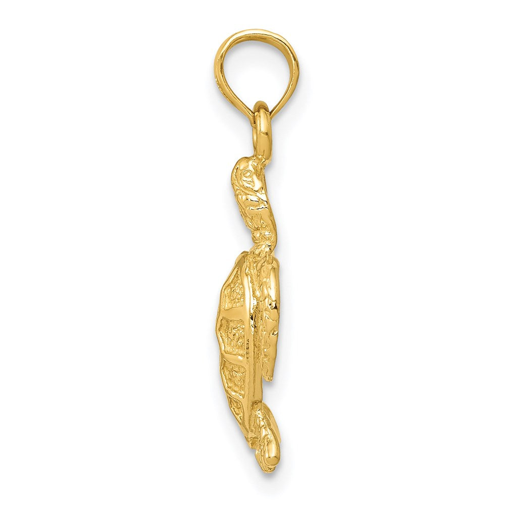 Million Charms 14K Yellow Gold Themed Sea Turtle Pendant