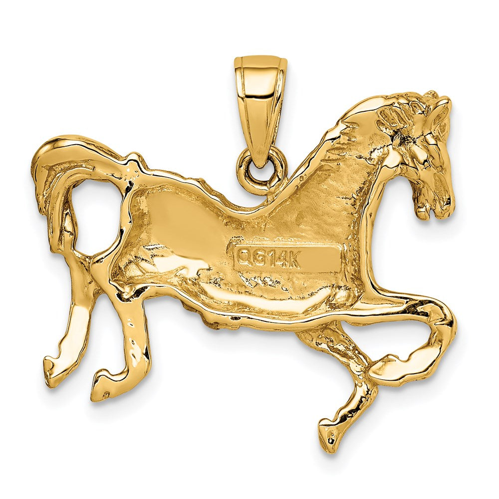 Million Charms 14K Yellow Gold Themed Horse Pendant