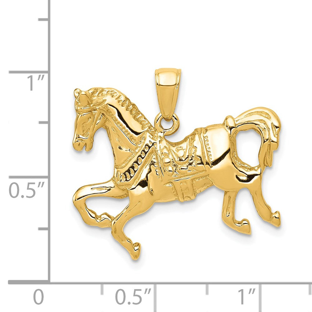 Million Charms 14K Yellow Gold Themed Horse Pendant