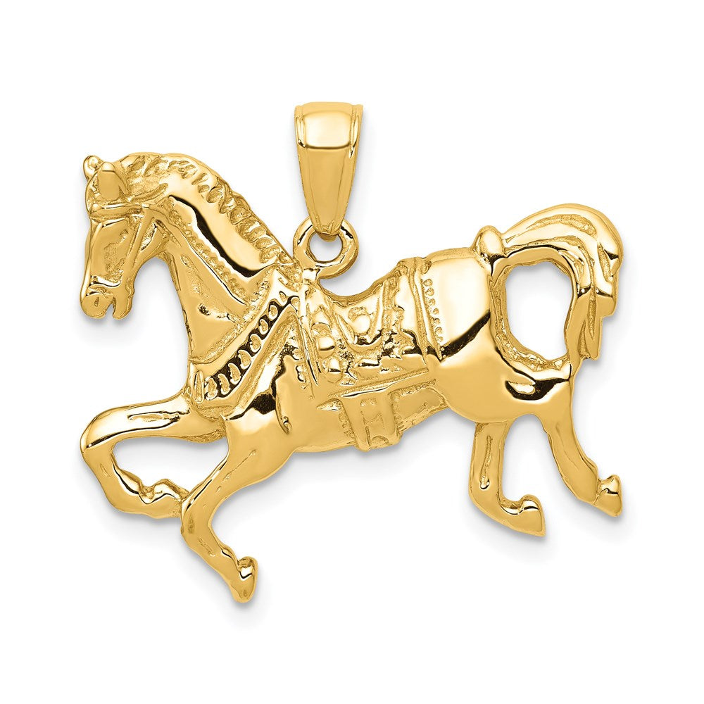 Million Charms 14K Yellow Gold Themed Horse Pendant