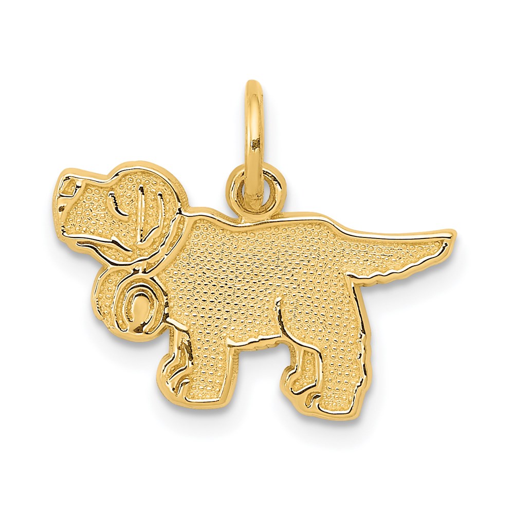 Million Charms 14K Yellow Gold Themed Religious Saint Bernard Charm