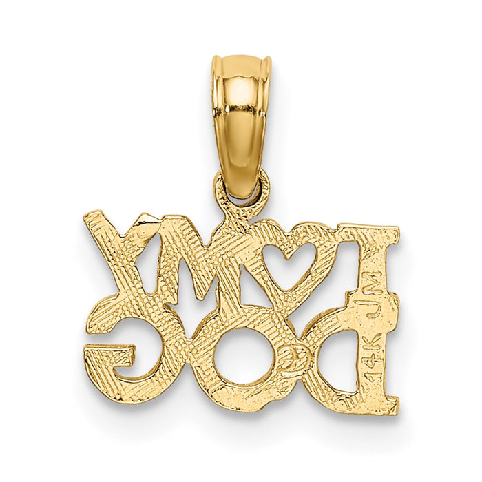 Million Charms 14K Yellow Gold Themed I Heart My Dog Charm