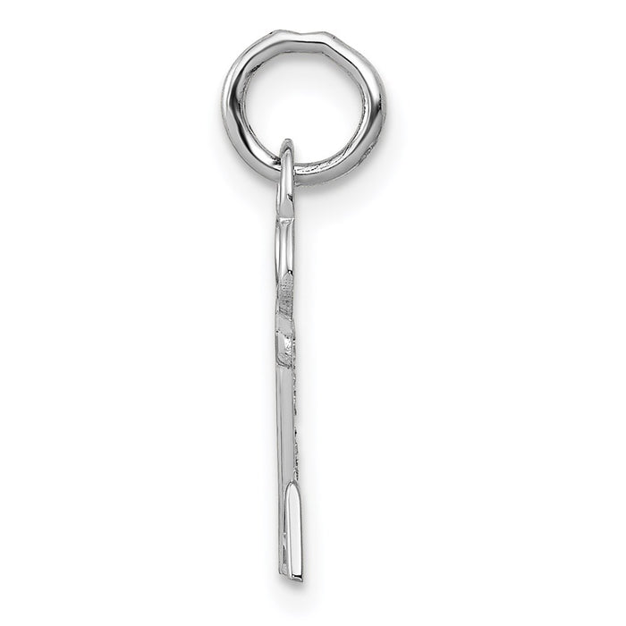 Million Charms 14K White Gold Themed A Key Charm