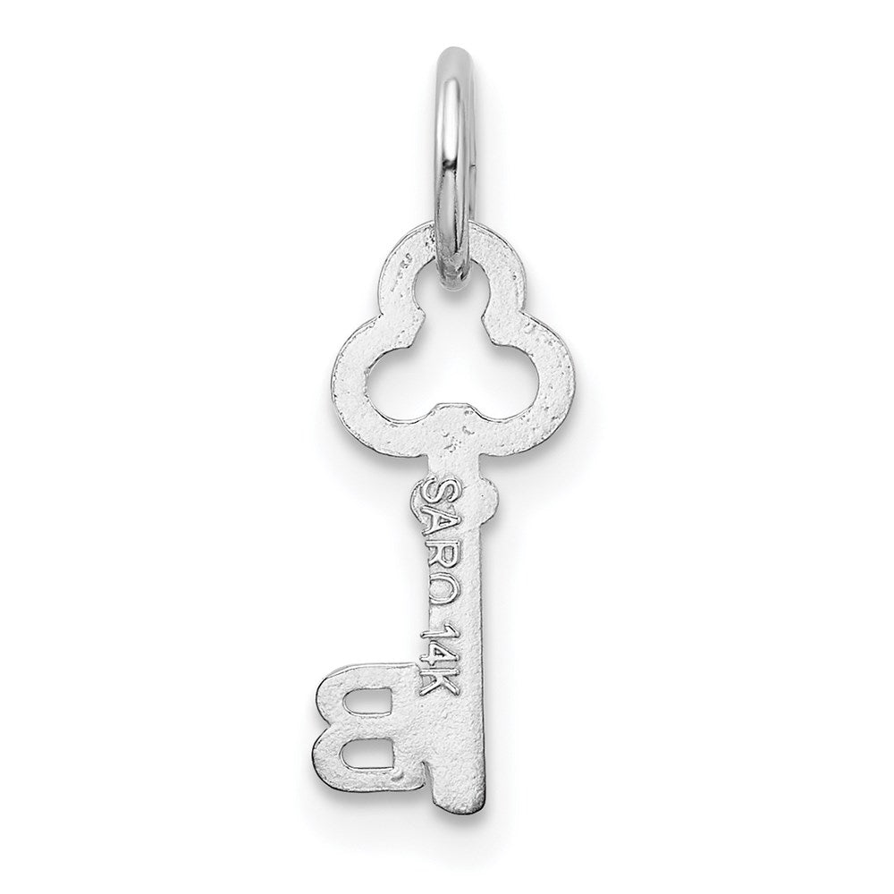 Million Charms 14K White Gold Themed B Key Charm