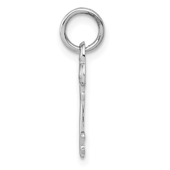 Million Charms 14K White Gold Themed C Key Charm