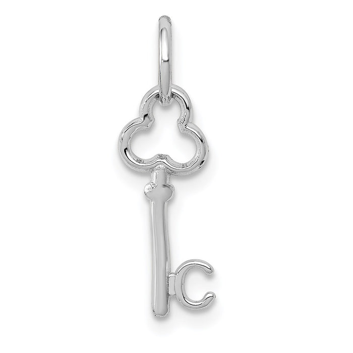 Million Charms 14K White Gold Themed C Key Charm