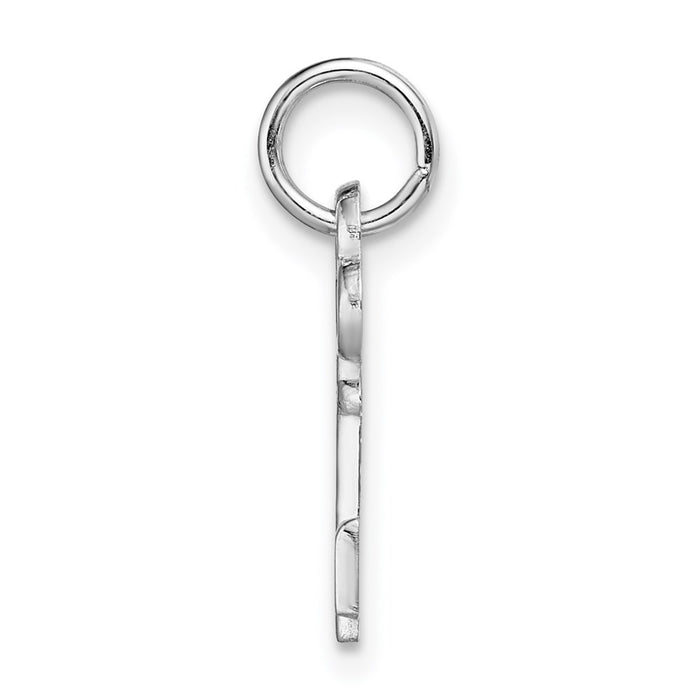 Million Charms 14K White Gold Themed H Key Charm