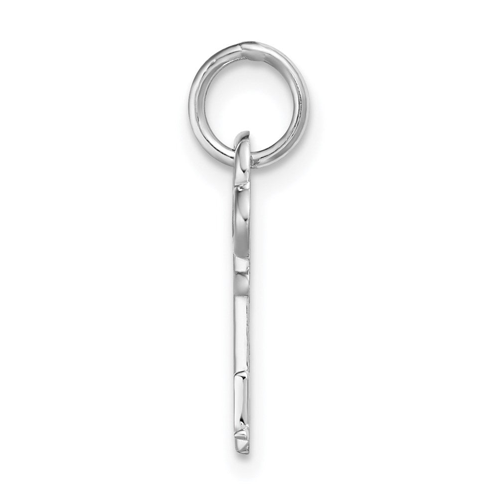 Million Charms 14K White Gold Themed L Key Charm