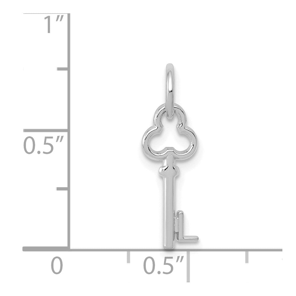Million Charms 14K White Gold Themed L Key Charm