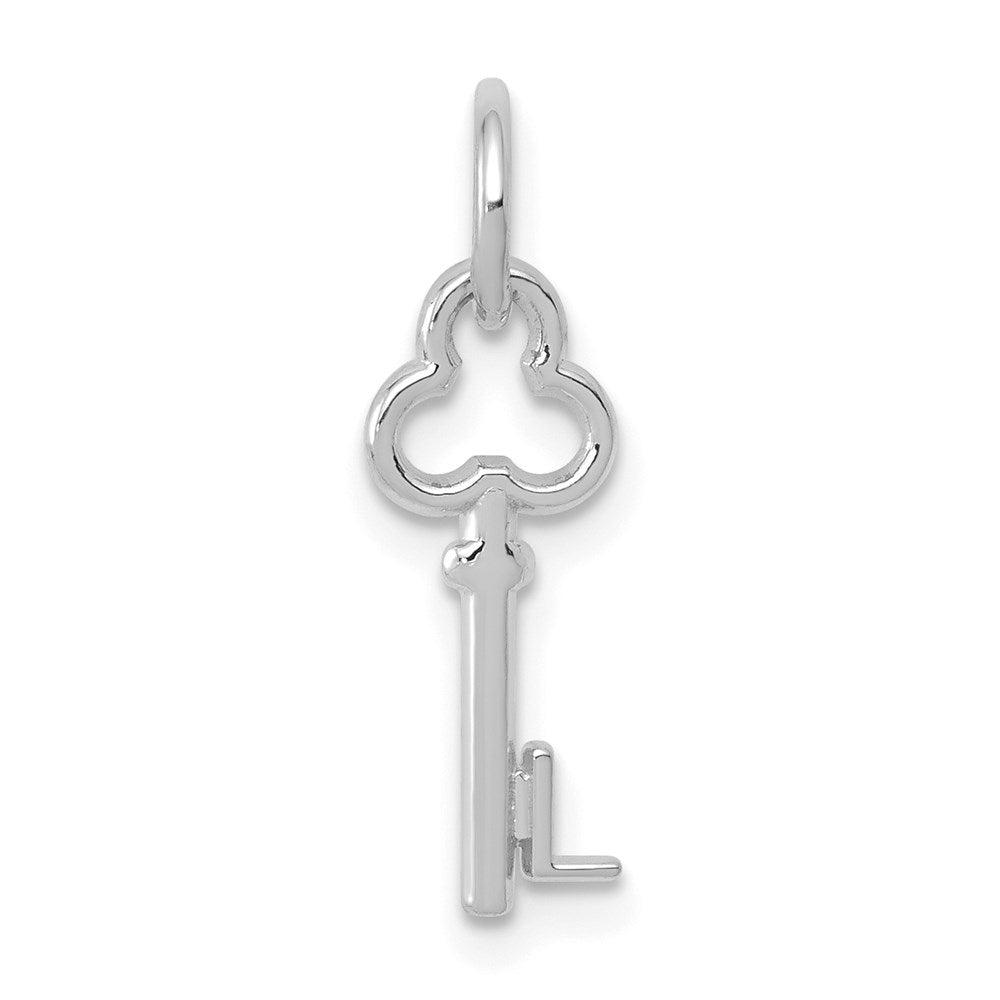 Million Charms 14K White Gold Themed L Key Charm