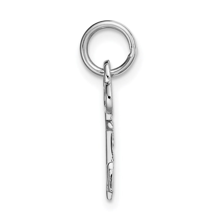 Million Charms 14K White Gold Themed M Key Charm