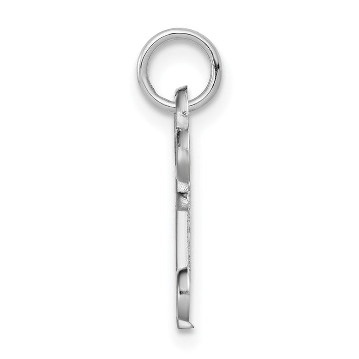 Million Charms 14K White Gold Themed O Key Charm