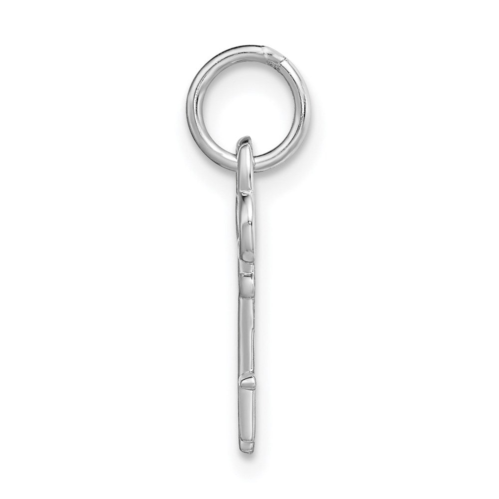 Million Charms 14K White Gold Themed T Key Charm