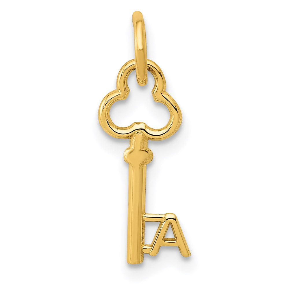 Million Charms 14K Yellow Gold Themed A Key Charm
