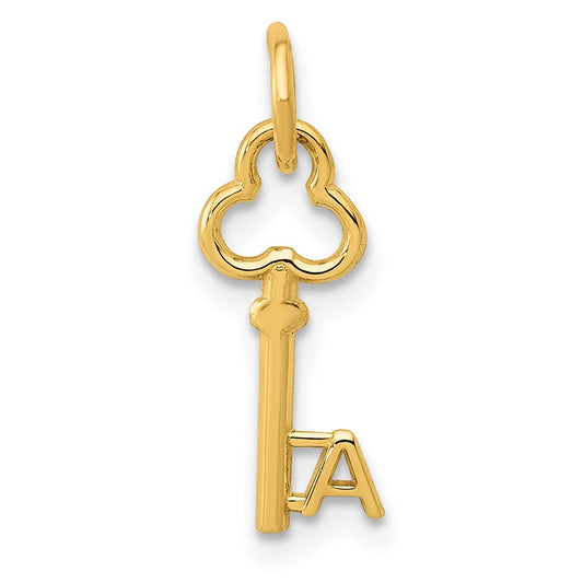 Million Charms 14K Yellow Gold Themed A Key Charm