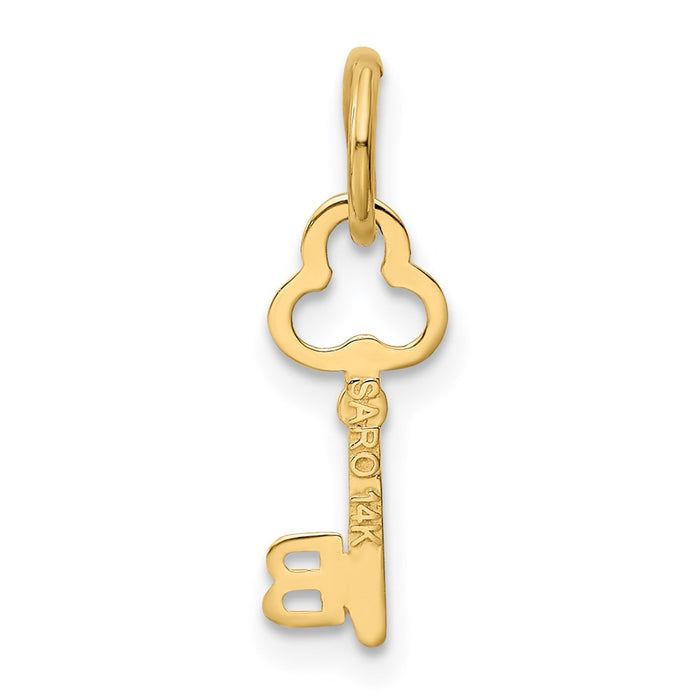 Million Charms 14K Yellow Gold Themed B Key Charm