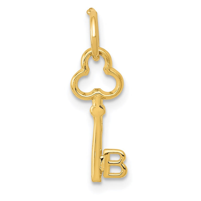 Million Charms 14K Yellow Gold Themed B Key Charm