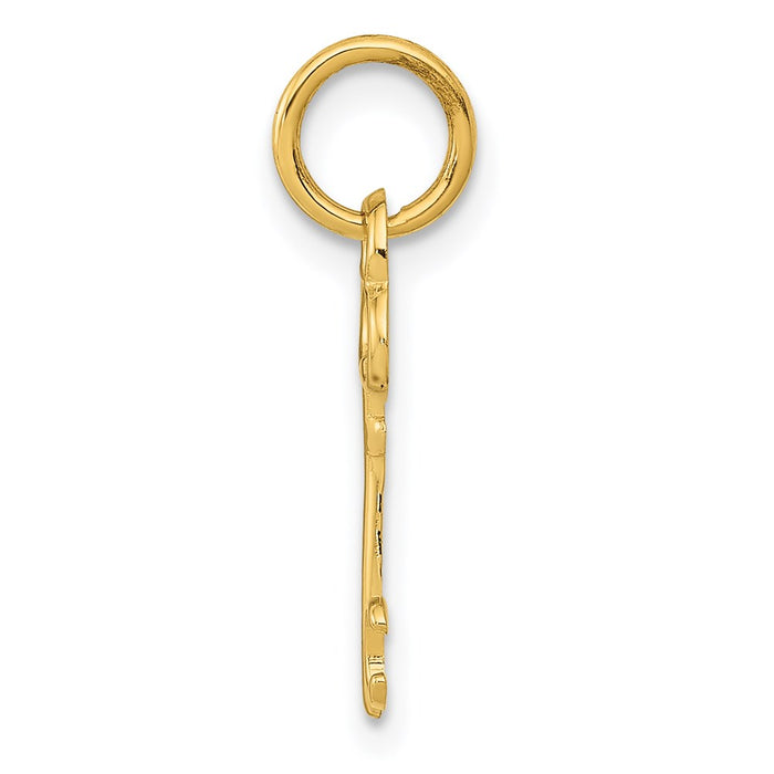 Million Charms 14K Yellow Gold Themed C Key Charm