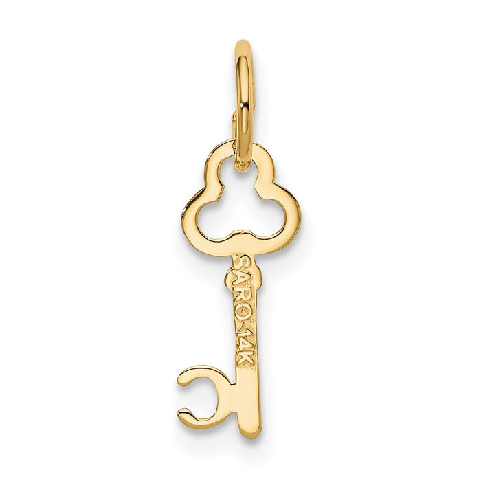 Million Charms 14K Yellow Gold Themed C Key Charm